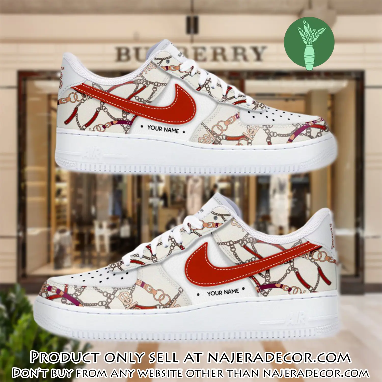 Personalized burberry luxury air force 1 sneakers limited af1 shoes oaf1001 njr1537899